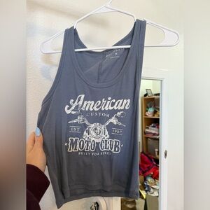 Aeropostale Charcoal Tank Top with White Graphic
